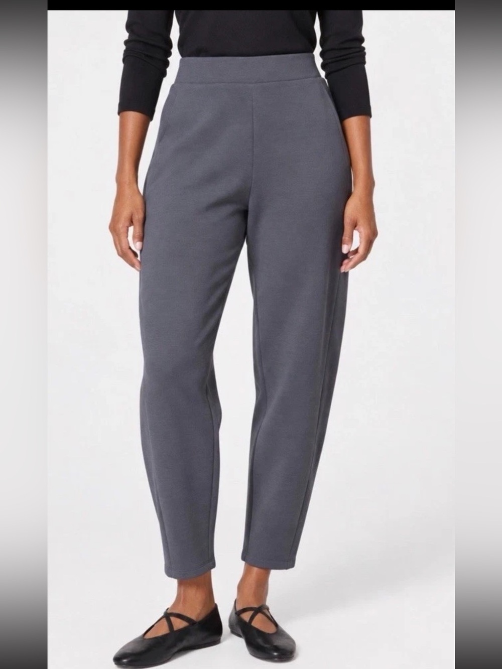 Spanx Air Essentials Barrel Leg Pant Gray Size L Euc